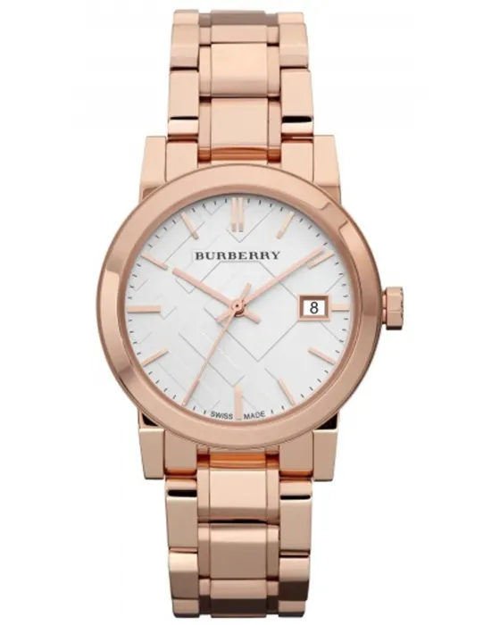 Γυναικείο ρολόι Burberry The City BU9104, Λευκό καντράν, Μπρασελέ από Ανοξείδωτο ατσάλι