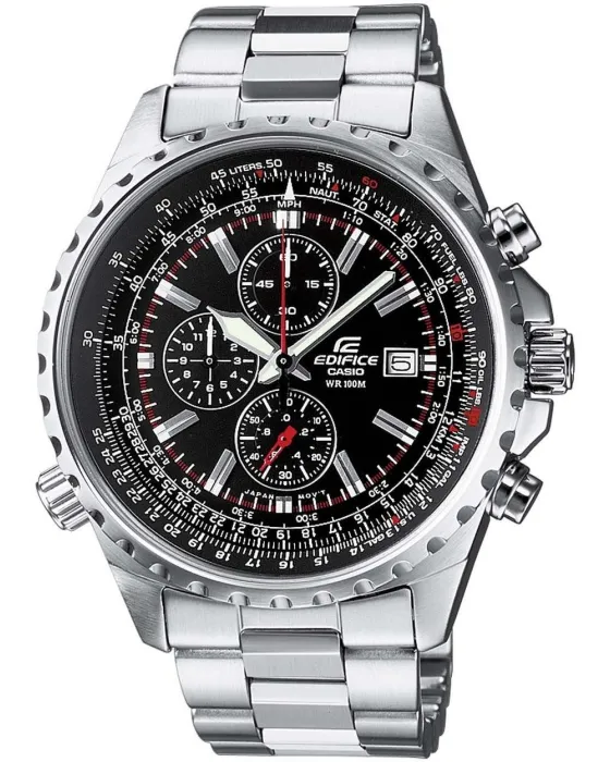 Ανδρικό ρολόι Casio Edifice Chronograph EF-527D-1AVEF, Μαύρο καντράν, Μπρασελέ από Ανοξείδωτο ατσάλι