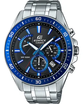 Ανδρικό ρολόι Casio Edifice Chronograph EFR-552D-1A2VUEF, Μπλε καντράν, Μπρασελέ από Ανοξείδωτο ατσάλι