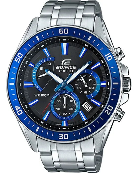 Ανδρικό ρολόι Casio Edifice Chronograph EFR-552D-1A2VUEF, Μπλε καντράν, Μπρασελέ από Ανοξείδωτο ατσάλι