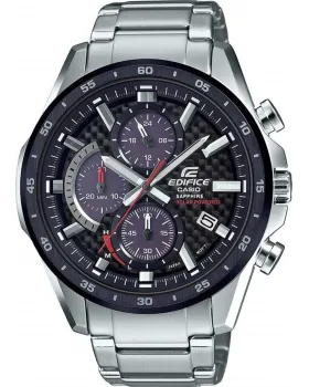 Ανδρικό ρολόι Casio Edifice Solar Chronograph EFS-S540DB-1AUEF, Μαύρο καντράν, Μπρασελέ από Ανοξείδωτο ατσάλι