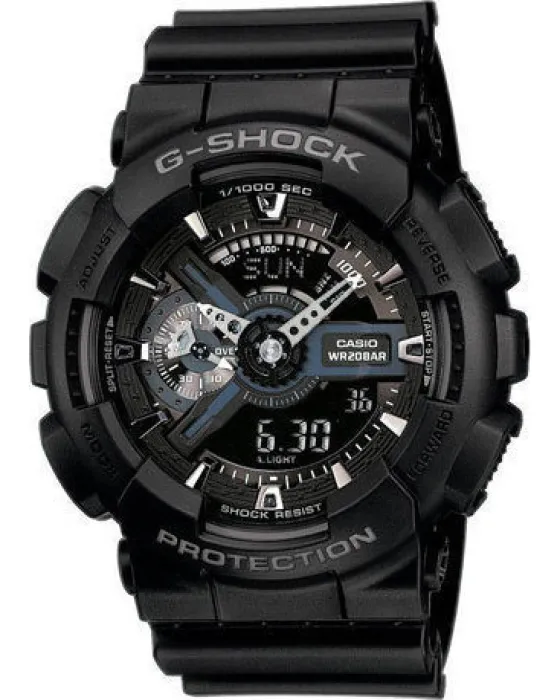 Ανδρικό ρολόι Casio G-Shock GA-110-1BER, Μαύρο καντράν, Λουρί από Καουτσούκ