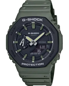 Ανδρικό ρολόι Casio G-Shock GA-2110SU-3AER, Μαύρο καντράν, Λουρί από Καουτσούκ