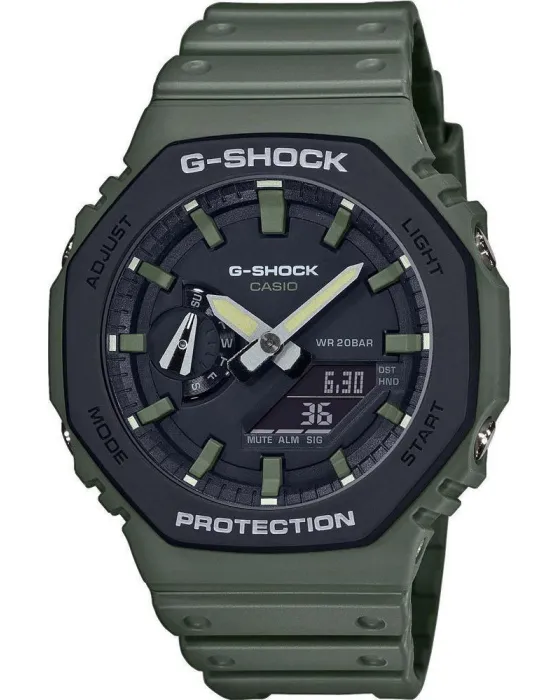 Ανδρικό ρολόι Casio G-Shock GA-2110SU-3AER, Μαύρο καντράν, Λουρί από Καουτσούκ