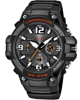 Ανδρικό ρολόι Casio Standard Chronograph MCW-100H-1AVEF, Μαύρο καντράν, Λουρί από Καουτσούκ