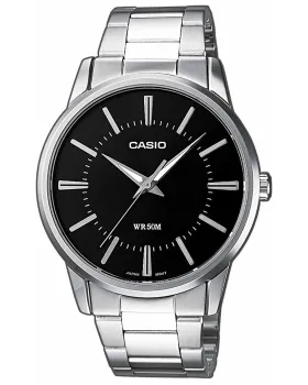 Ανδρικό ρολόι Casio MTP-1303PD-1AVEG, Μαύρο καντράν, Μπρασελέ από Ανοξείδωτο ατσάλι