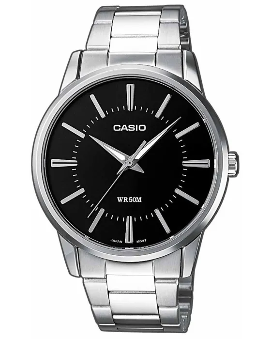 Ανδρικό ρολόι Casio MTP-1303PD-1AVEG, Μαύρο καντράν, Μπρασελέ από Ανοξείδωτο ατσάλι