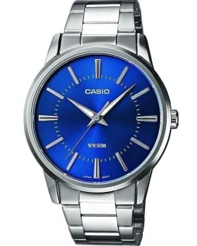 Ανδρικό ρολόι Casio Neobrite MTP-1303PD-2AVEG, Μπλε καντράν, Μπρασελέ από Ανοξείδωτο ατσάλι