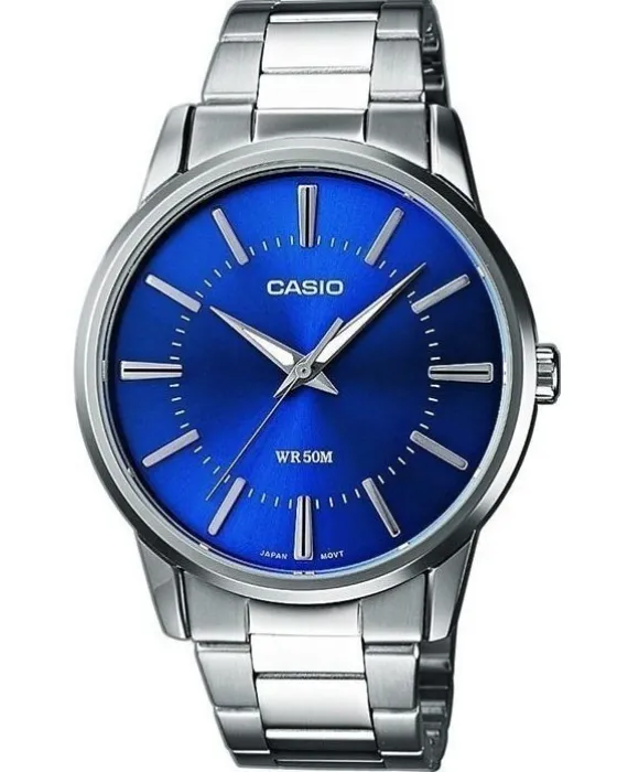 Ανδρικό ρολόι Casio Neobrite MTP-1303PD-2AVEG, Μπλε καντράν, Μπρασελέ από Ανοξείδωτο ατσάλι