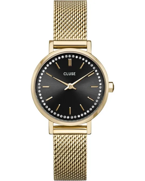 Γυναικείο ρολόι Cluse Boho Chic Petite CW10501, Μαύρο καντράν, Μπρασελέ από Ανοξείδωτο ατσάλι