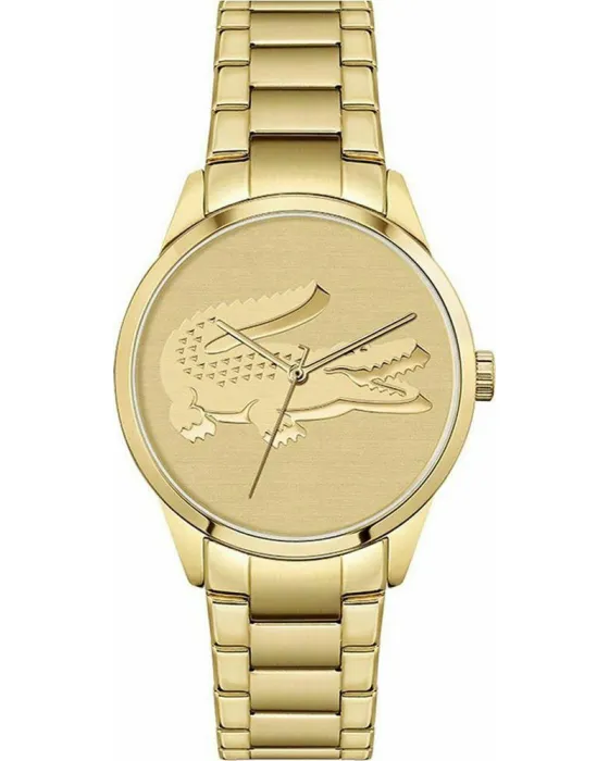 Γυναικείο ρολόι Lacoste Ladycroc 2001175, Χρυσό καντράν, Μπρασελέ από Ανοξείδωτο ατσάλι