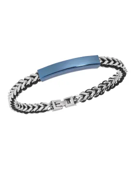 Βραχιόλι Selena Men's Steel, με μπλε ταυτότητα SSD5835SBL