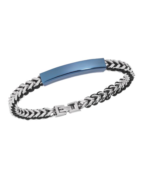 Βραχιόλι Selena Men's Steel, με μπλε ταυτότητα SSD5835SBL