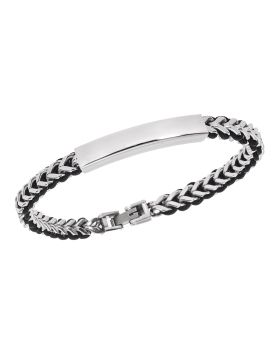 Βραχιόλι Selena Men's Steel, με ασημί ταυτότητα SSD5835SR