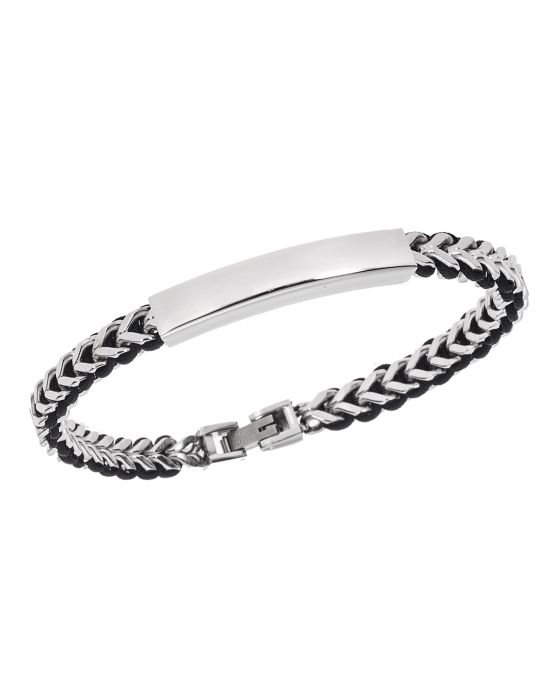 Βραχιόλι Selena Men's Steel, με ασημί ταυτότητα SSD5835SR