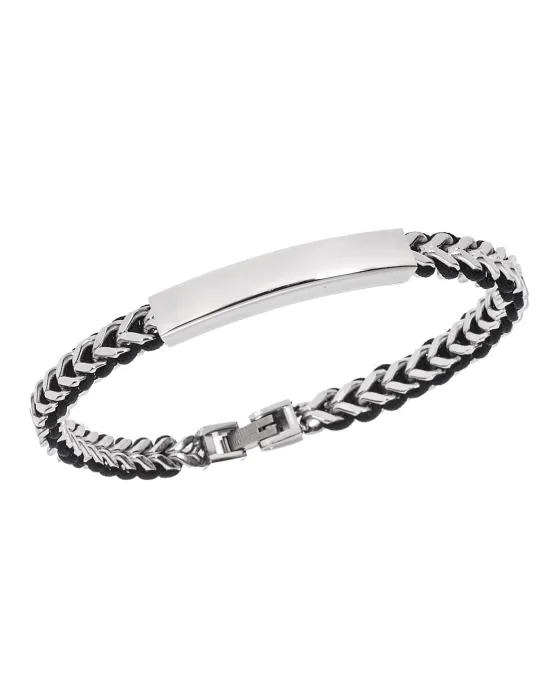 Βραχιόλι Selena Men's Steel, με ασημί ταυτότητα SSD5835SR