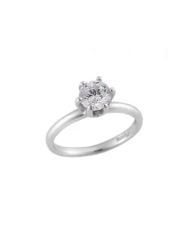 Δαχτυλίδι Mονόπετρο Selena ασήμι 925 με λευκό ζιργκόν SSR1997