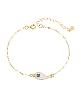 Βραχιόλι Selena Silver 925, επιχρυσωμένο Ματάκι λαχούρι με σμάλτο SSR2830GD