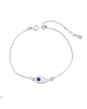 Βραχιόλι Selena Silver 925, επιχρυσωμένο Ματάκι λαχούρι με σμάλτο SSR2830SR