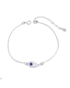 Βραχιόλι Selena Silver 925, επιχρυσωμένο Ματάκι λαχούρι με σμάλτο SSR2830SR