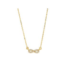 Κολιέ Selena Silver 925, επιχρυσωμένο Άπειρο με ζιργκόν SSR2846GD