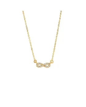 Κολιέ Selena Silver 925, επιχρυσωμένο Άπειρο με ζιργκόν SSR2846GD