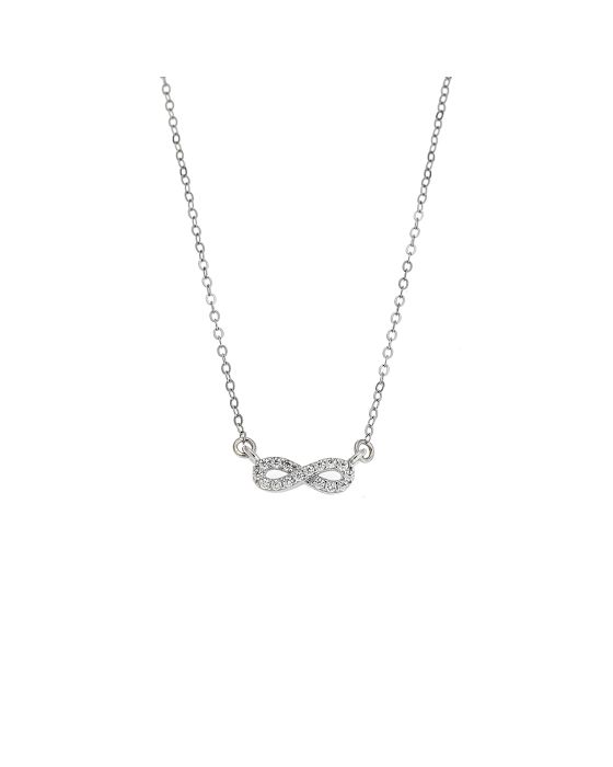 Κολιέ Selena Silver 925, Άπειρο με ζιργκόν SSR2846SR