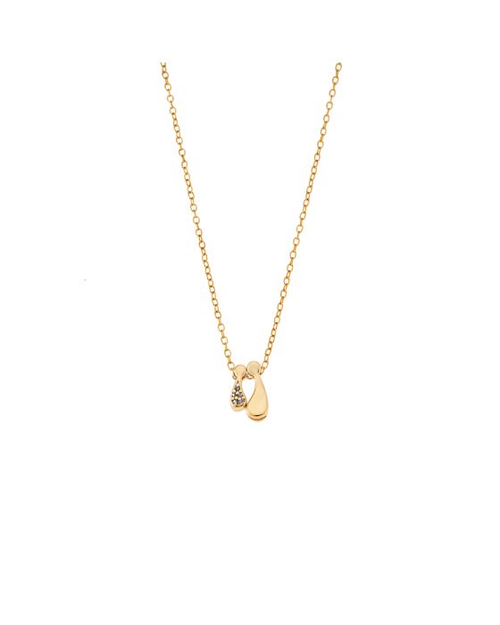 Κολιέ Selena επιχρυσωμένο ασήμι 925 με οικογένεια, μαμά με 1 αγόρι SSR3298GBL