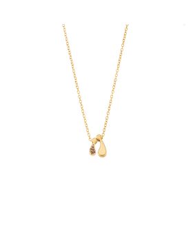 Κολιέ Selena επιχρυσωμένο ασήμι 925 με οικογένεια, μαμά με 1 κορίτσι SSR3298GPK