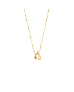 Κολιέ Selena επιχρυσωμένο ασήμι 925 με οικογένεια, μαμά με 1 κορίτσι SSR3298GPK