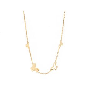 Κολιέ Selena από επιχρυσωμένο ασήμι 925, με τετραπλή πεταλούδα SSR3318GD