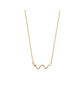 Κολιέ Selena από επιχρυσωμένο ασήμι 925, με φιδάκι SSR3339GD - 