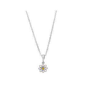 Μενταγιόν Selena από ασήμι 925, με μαργαρίτα SSR3662SR