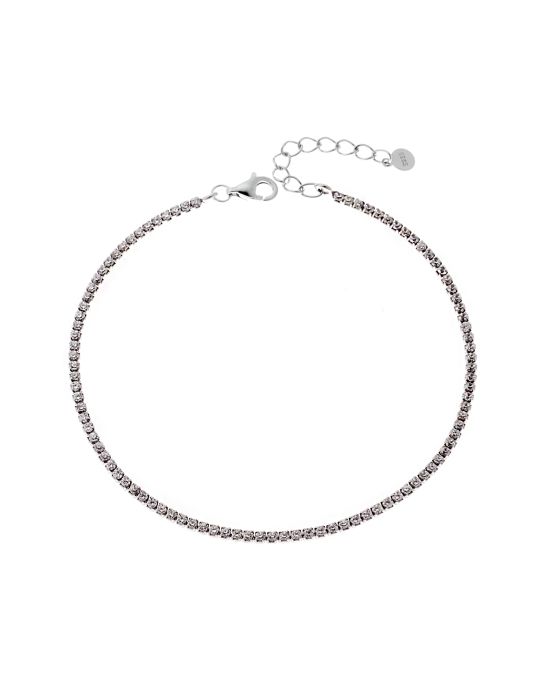 Βραχιόλι Selena από ασήμι 925, Ριβιέρα με λευκά ζιργκόν SSR3672SR