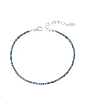 Βραχιόλι Selena από ασήμι 925, Ριβιέρα με τυρκουάζ ζιργκόν SSR3672STQ