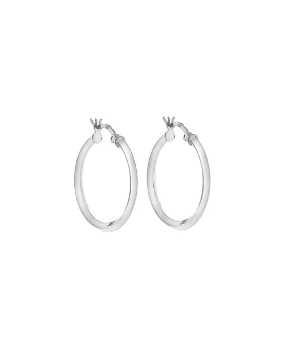 Women's Selena Earrings made of 925 silver, hoop SSR3701SR, Silver, Silver