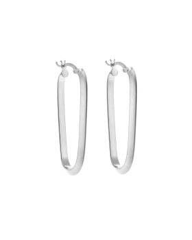 Σκουλαρίκια Γυναικεία Selena από ασήμι 925, κρίκος με μακρόστενο σχέδιο SSR3702SR