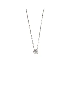 Μενταγιόν Selena από ασήμι 925, μονόπετρο με λευκό ζιργκόν SSR3896SR