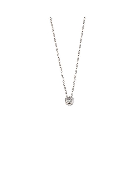 Μενταγιόν Selena από ασήμι 925, μονόπετρο με λευκό ζιργκόν SSR3896SR