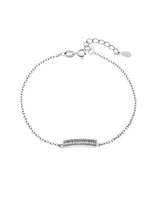 Βραχιόλι Γυναικείο Selena από ασήμι 925, με λευκά ζιργκόν SSR4163SR