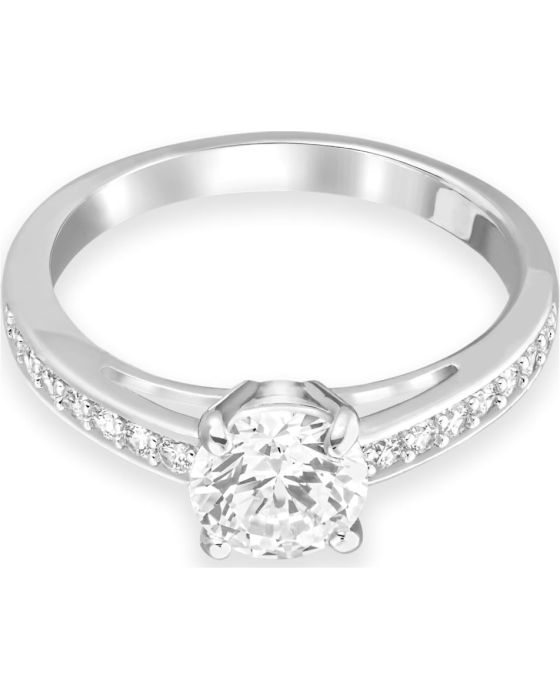 Δαχτυλίδι Swarovski Attract Round Rhodium Shiny 
