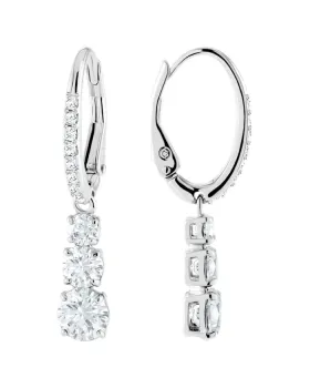 Σκουλαρίκια Swarovski Attract Trilogy Round Rhodium 5416155, όψη 2