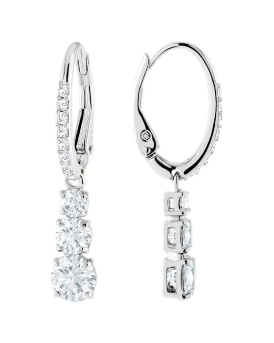 Σκουλαρίκια Swarovski Attract Trilogy Round Rhodium 5416155 -  Σκουλαρίκια Swarovski Attract Trilogy Round Rhodium 5416155 -