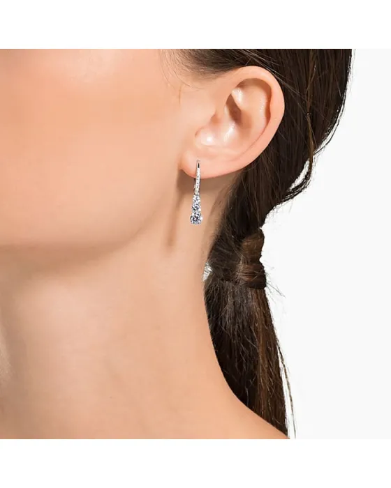 Σκουλαρίκια Swarovski Attract Trilogy Round Rhodium 5416155, όψη 3