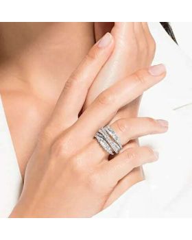 Swarovski Twist Wrap White Rhodium Shiny  -  Swarovski Twist Wrap White Rhodium Shiny  -