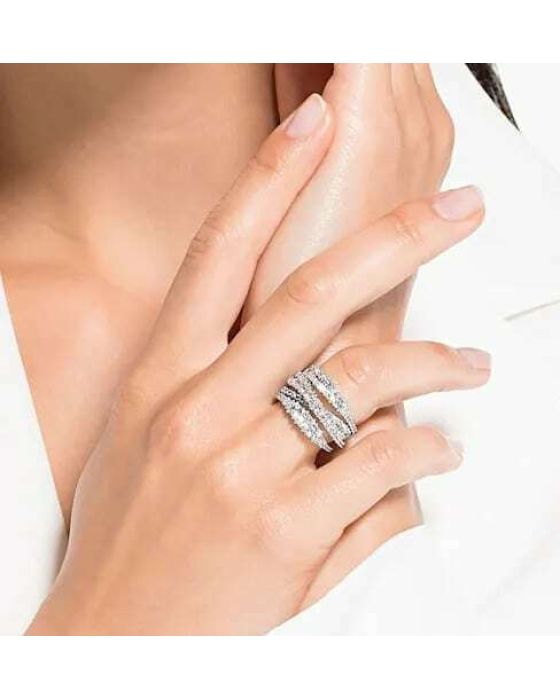 Swarovski Twist Wrap White Rhodium Shiny  -  Swarovski Twist Wrap White Rhodium Shiny  -