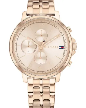 Γυναικείο ρολόι Tommy Hilfiger Madison 1782190, Ροζ Χρυσό καντράν, Μπρασελέ από Ανοξείδωτο ατσάλι