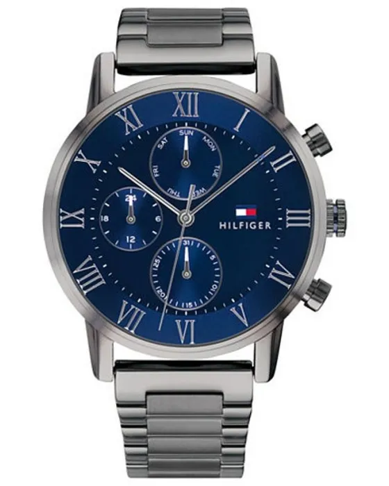 Ανδρικό ρολόι Tommy Hilfiger Kane 1791456, Μπλε καντράν, Μπρασελέ από Ανοξείδωτο ατσάλι