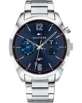 Ανδρικό ρολόι Tommy Hilfiger Deacon 1791551, Μπλε καντράν, Μπρασελέ από Ανοξείδωτο ατσάλι