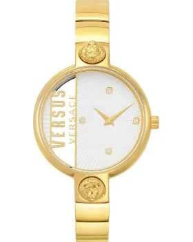 Γυναικείο ρολόι Versus Versace Rue Denoyez VSP1U0219, Ασημί καντράν, Μπρασελέ από Ανοξείδωτο ατσάλι